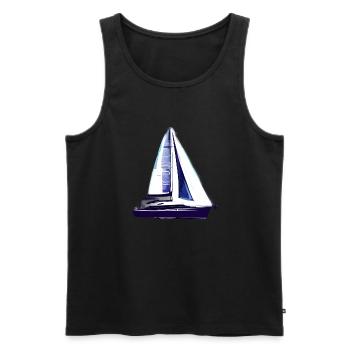 Sailing ship Sailing Sailing Sailing Sailboat - Men's Premium Organic Tank Top - black - Front - AI Model Male 178 light (178cm)