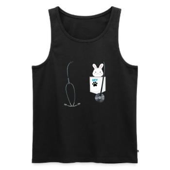 Future Veterinarian Costume School Career Day - Männer Premium Bio Tank Top - Schwarz - Vorne - Michal (187cm)