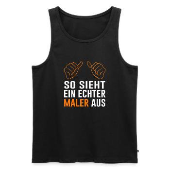 Maler Spruch Geschenkidee Humorvoll - Männer Premium Bio Tank Top - Schwarz - Vorne - Michal (187cm)