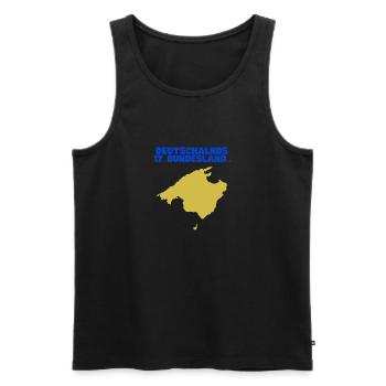 Mallorca merch - Männer Premium Bio Tank Top - Schwarz - Vorne - Michal (187cm)