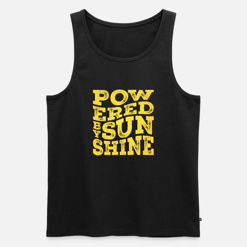 Powered by SunShine - Männer Premium Bio Tank Top - Schwarz