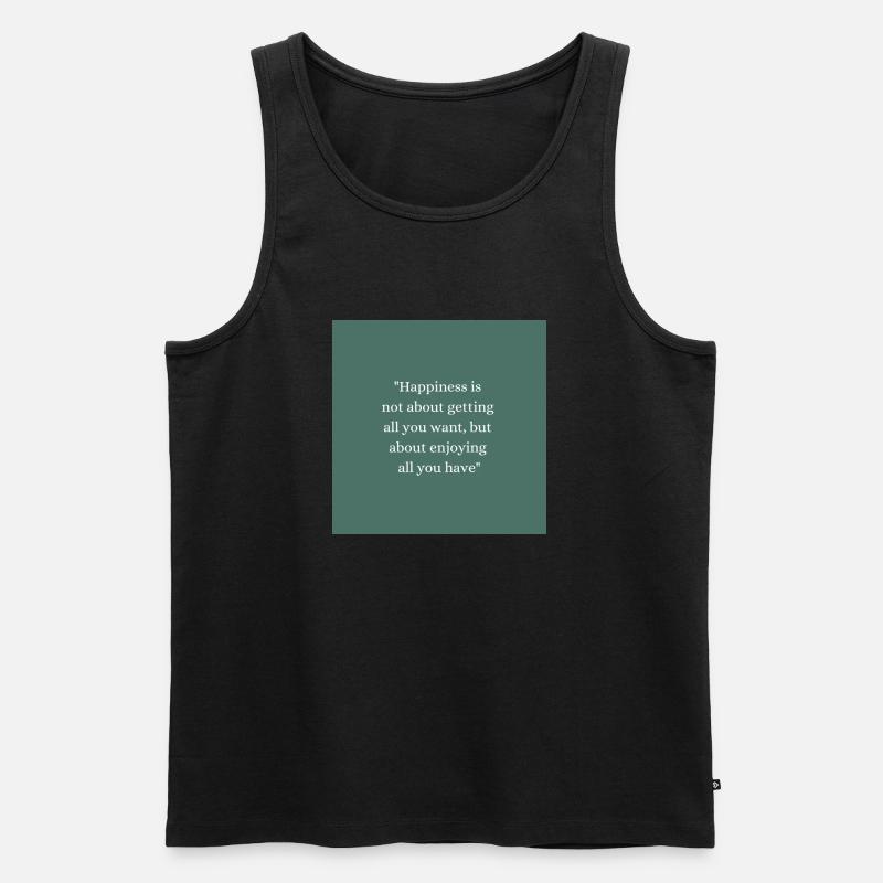 Guter Spruch - Männer Premium Bio Tank Top - Schwarz