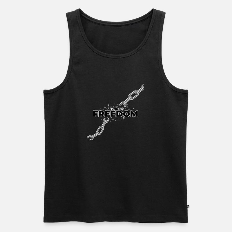 Klang der Freiheit - Männer Premium Bio Tank Top - Schwarz