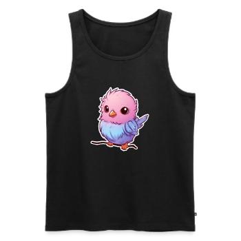 Oiseau mignon - Débardeur bio Premium Homme - noir - Devant - Michal (187cm)