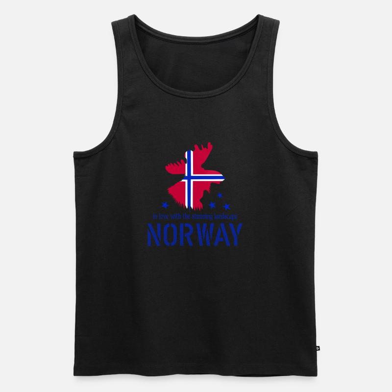 Norwegen Norge - Männer Premium Bio Tank Top - Schwarz