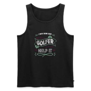 happy space ship birthday present night sky - Männer Premium Bio Tank Top - Schwarz - Vorne - Michal (187cm)