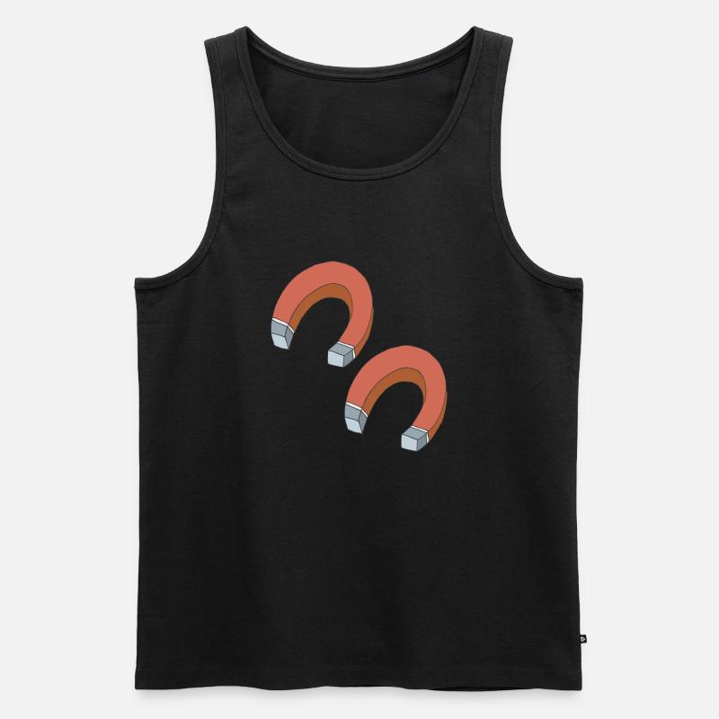 magnet doppelt - Männer Premium Bio Tank Top - Schwarz
