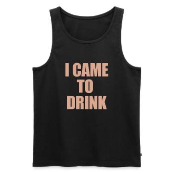 i came to drink - Männer Premium Bio Tank Top - Schwarz - Vorne - Michal (187cm)