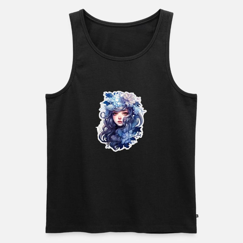 Schnee-Frost-Eis-Mädchen - Männer Premium Bio Tank Top - Schwarz