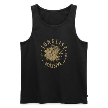 Junglist Massive - Men's Premium Organic Tank Top - black - Front - AI Model Male 178 light (178cm)
