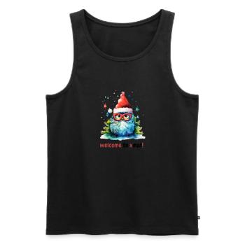 Merry Christmas Elf - Männer Premium Bio Tank Top - Schwarz - Vorne - AI Model Male 178 light (178cm)
