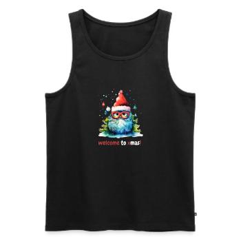 Merry Christmas - Männer Premium Bio Tank Top - Schwarz - Vorne - Michal (187cm)