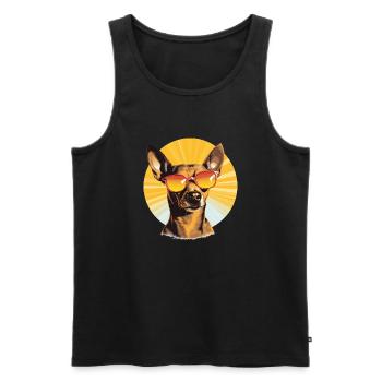 Chihuahua 2 - Männer Premium Bio Tank Top - Schwarz - Vorne - Michal (187cm)