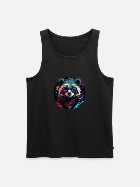 Waschbär Unternehmen - Männer Premium Bio Tank Top - Schwarz