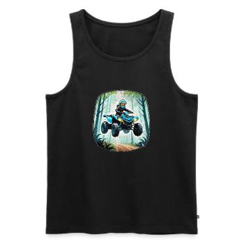 quad et tout terrain - Débardeur bio Premium Homme - noir - Devant - Michal (187cm)