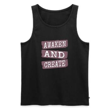 gift clarity cutting-edge growth illumination - Männer Premium Bio Tank Top - Schwarz - Vorne - AI Model Male 178 light (178cm)