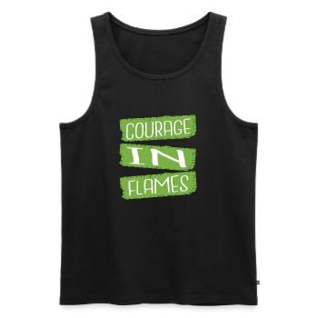 Gallantry Heroism Fire Department Emergency Rescue - Men's Premium Organic Tank Top - black - Front - AI Model Male 178 light (178cm)