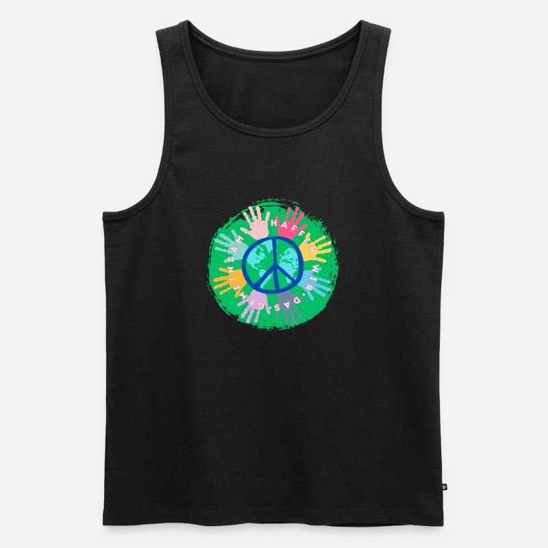 Gemeinsam stark sein - Männer Premium Bio Tank Top - Schwarz