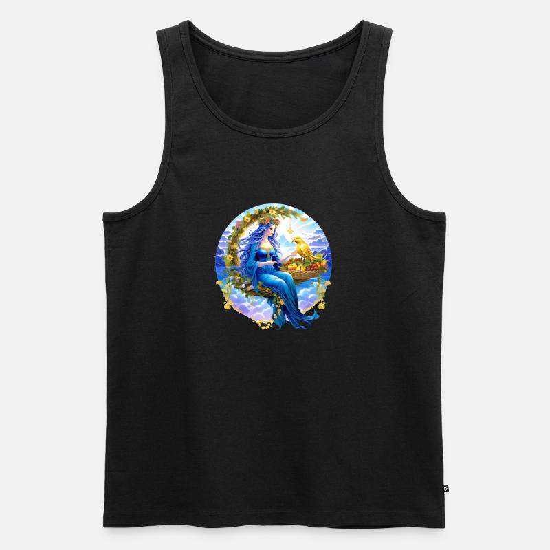 La moisson dorée de Freyja - Débardeur bio Premium Homme - noir