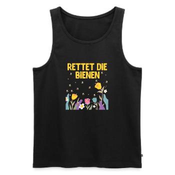 Rettet Die Bienen Imkerei Earth Day Naturschutz - Männer Premium Bio Tank Top - Schwarz - Vorne - AI Model Male 178 light (178cm)