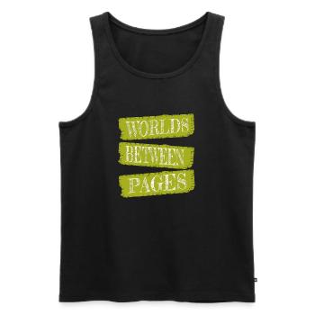 present idea reading funny sayings gift idea - Männer Premium Bio Tank Top - Schwarz - Vorne - Michal (187cm)