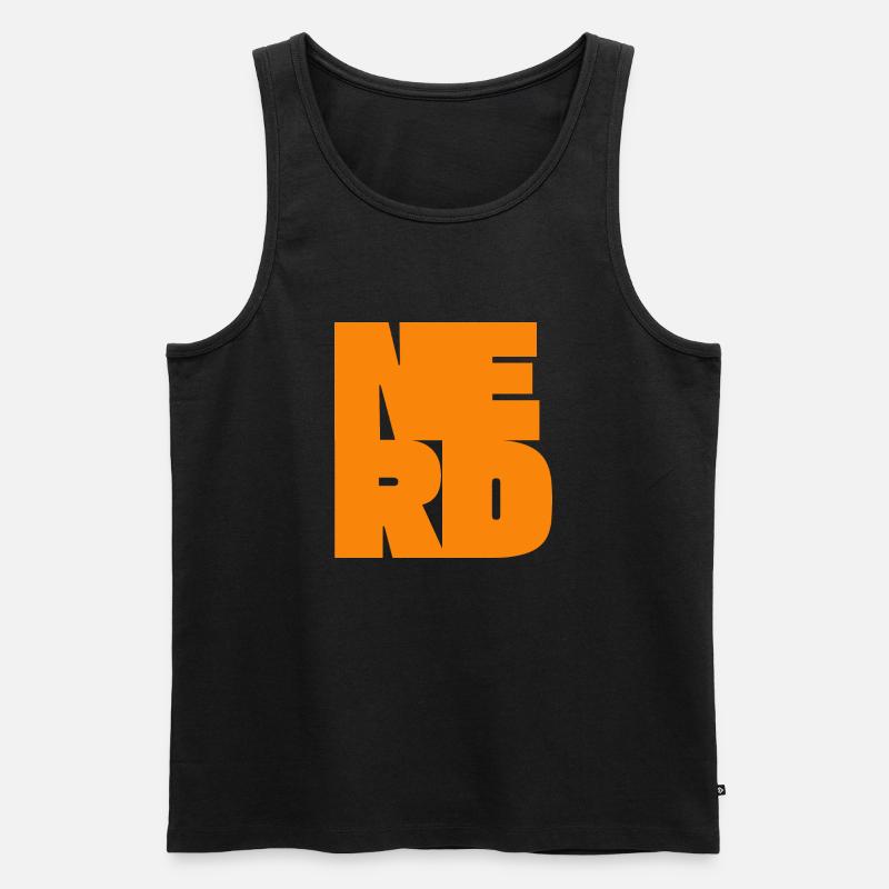 NERD BIG - Männer Premium Bio Tank Top - Schwarz