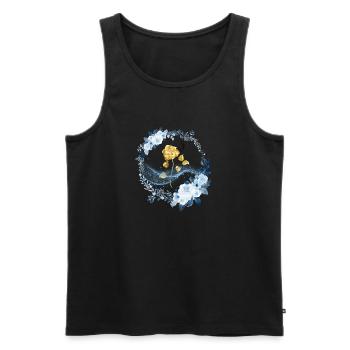 Rose - Männer Premium Bio Tank Top - Schwarz - Vorne - Michal (187cm)