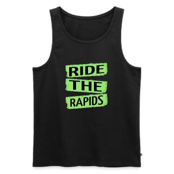 birthday present idea adrenaline junkies cool - Men's Premium Organic Tank Top - black - Front - Michal (187cm)