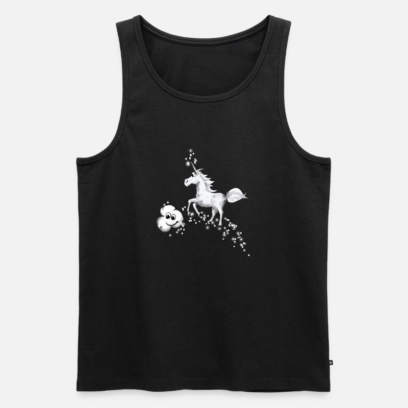 Einhorn - Männer Premium Bio Tank Top - Schwarz