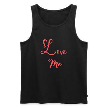Répandez l’amour et le rire avec nos Fun-Loving - Débardeur bio Premium Homme - noir - Devant - Michal (187cm)