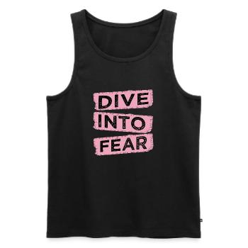 quote resilient courage extreme sports - Männer Premium Bio Tank Top - Schwarz - Vorne - AI Model Male 178 light (178cm)