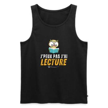 I can't read - Men's Premium Organic Tank Top - black - Front - Michal (187cm)
