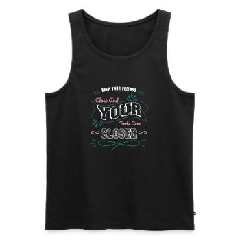 wrench a diesel mechanic funny sayings - Men's Premium Organic Tank Top - black - Front - Michal (187cm)