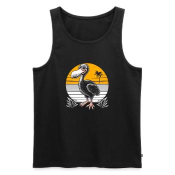 Dodo Bird : cadeau parfait pour les amoureux des animaux - Débardeur bio Premium Homme - noir - Devant - Michal (187cm)