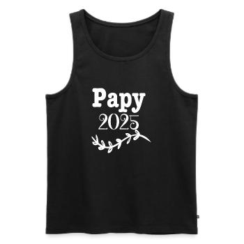 papy 2025 - Débardeur bio Premium Homme - noir - Devant - Michal (187cm)