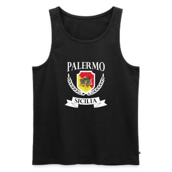 Sizilien Region Sizilianer Italien Trinacria Reise - Männer Premium Bio Tank Top - Schwarz - Vorne - Michal (187cm)