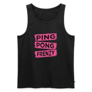 rapid movement table tennis skills funny sayings - Männer Premium Bio Tank Top - Schwarz - Vorne - AI Model Male 178 light (178cm)