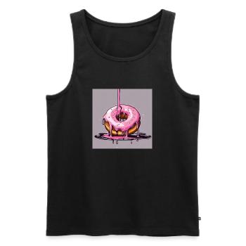 Donut 1 - Männer Premium Bio Tank Top - Schwarz - Vorne - Michal (187cm)