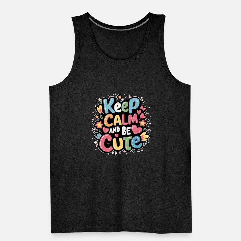 Keep calm and be cute Men's Premium Organic Tank Top