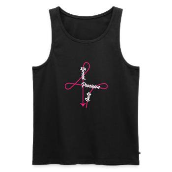 Rodeo Barrel Racing Pferd - Männer Premium Bio Tank Top - Schwarz - Vorne - AI Model Male 178 light (178cm)