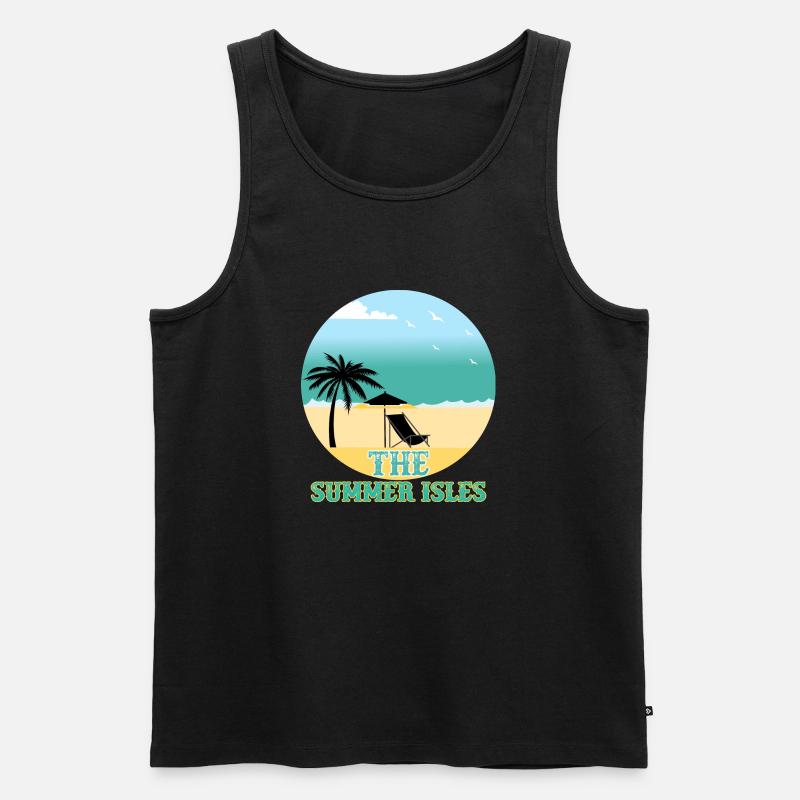 Die Inseln, Sommer - Männer Premium Bio Tank Top - Schwarz