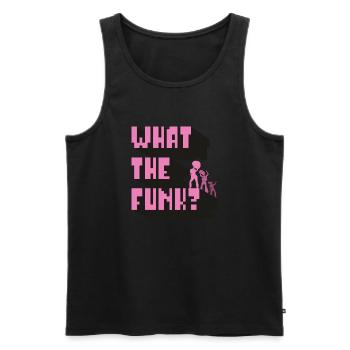 what the funk - Männer Premium Bio Tank Top - Schwarz - Vorne - AI Model Male 178 light (178cm)