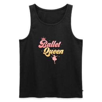 Ballet Queen Ballerina Woman Dance - Men's Premium Organic Tank Top - black - Front - AI Model Male 178 light (178cm)
