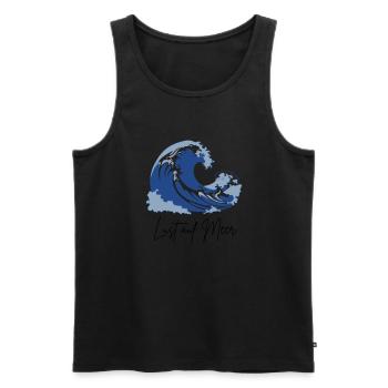 Lust auf Meer - Männer Premium Bio Tank Top - Schwarz - Vorne - AI Model Male 178 light (178cm)