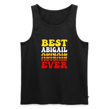 Beste Abigail aller Zeiten - Süße groovige Vintage Custom - Männer Premium Bio Tank Top - Schwarz - Vorne - AI Model Male 178 light (178cm)