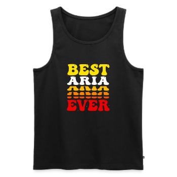 Meilleur air mignon de tous les temps - Groovy Vintage Custom Aria - Débardeur bio Premium Homme - noir - Devant - Michal (187cm)