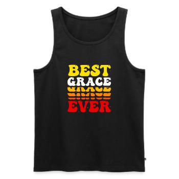 Cute Best Grace Ever - Groovy Vintage Custom - Débardeur bio Premium Homme - noir - Devant - Michal (187cm)
