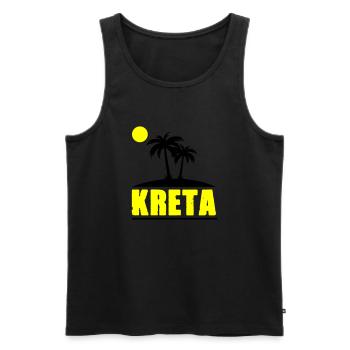 Crete - Men's Premium Organic Tank Top - black - Front - Michal (187cm)