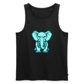 Elephant Comic - Men's Premium Organic Tank Top - black - Front - AI Model Male 178 light (178cm)