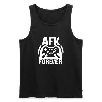 AFK für immer - Männer Premium Bio Tank Top - Schwarz - Vorne - AI Model Male 178 light (178cm)